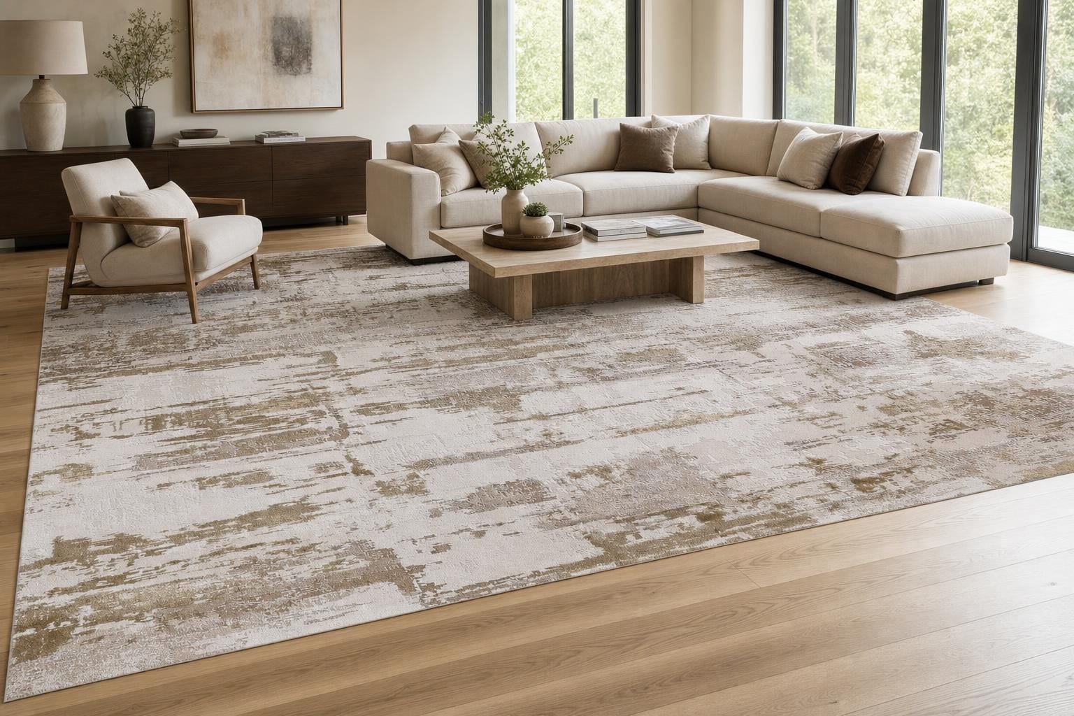 Ella B631H Square Beige/Silver/Gold