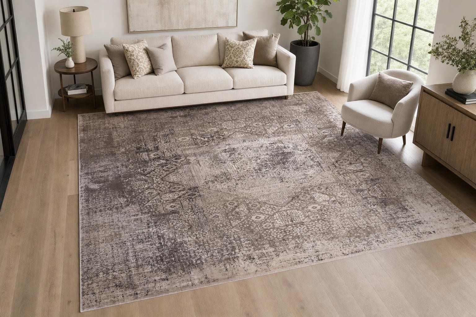 Alba MT040 Vintage Square Gray/Beige/Silver