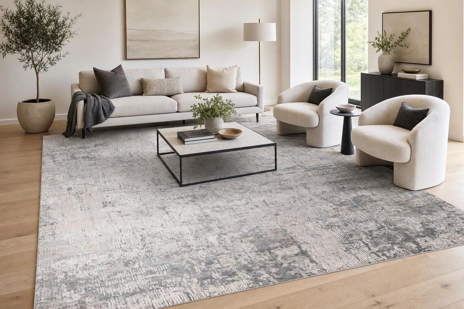 Alba MT036 Square Gray/Soft Beige/Silver