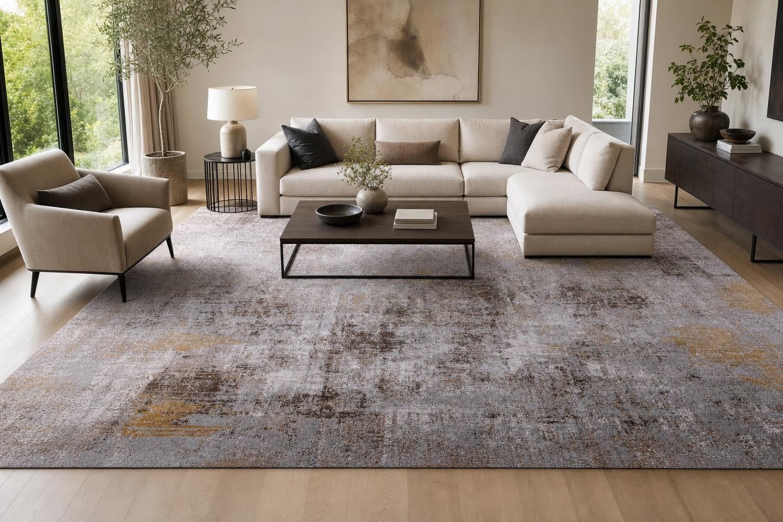 Aison B475B Square Beige/Gray/Gold