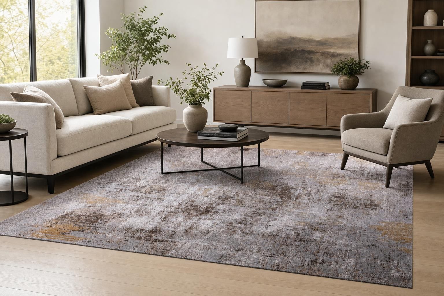 Aison B475B Square Beige/Gray/Gold