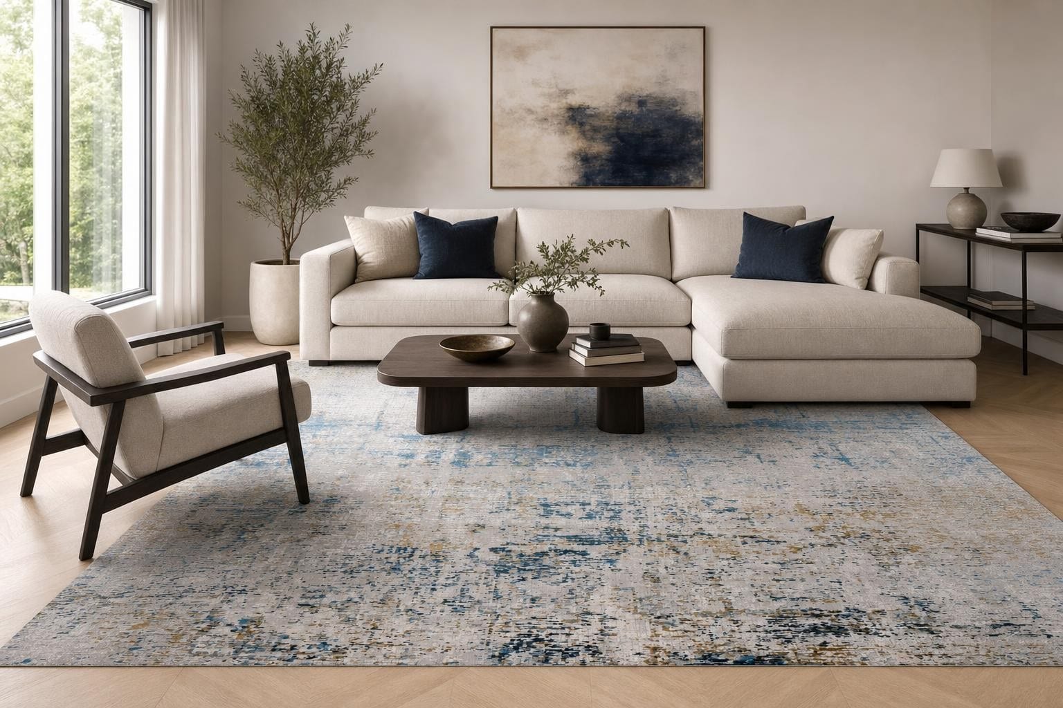 Aison B108B Square Gold/Blue/Silver