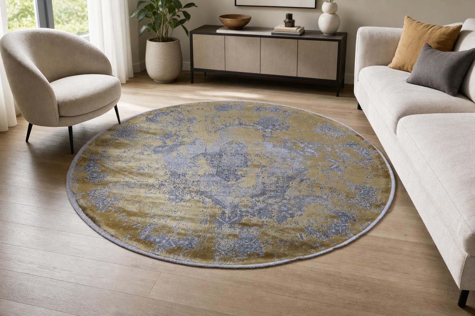 Alba Vintage MT168-Round- Gold/Gray/Silver