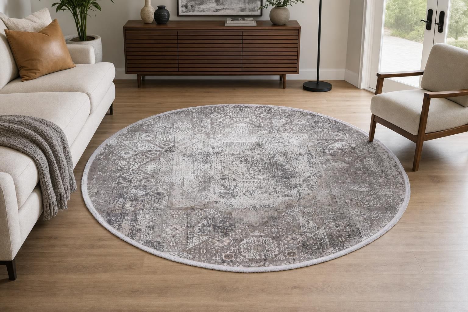 Alba Vintage MT040 Round Gray/Silver/Beige