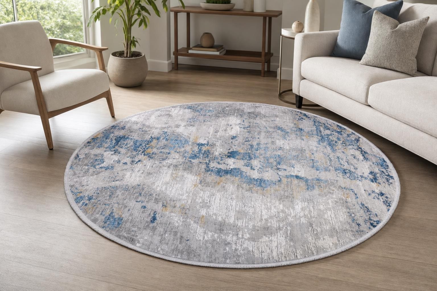 Aison B653B- Round- Blue/Gold/Gray/Silver