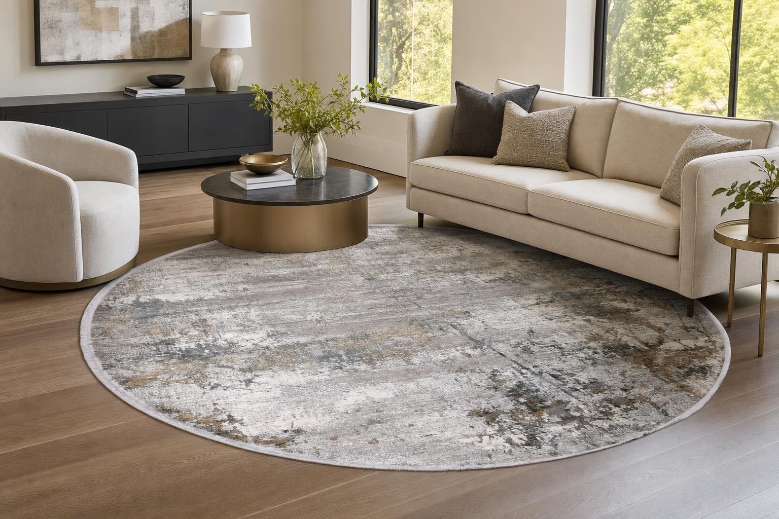 Lucia 1032B Round Gray/Bronze/Silver