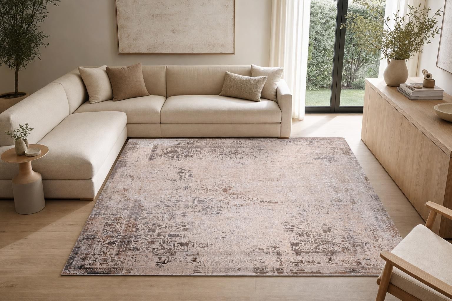 Lucia OL51C Square Beige/Gray/Silver