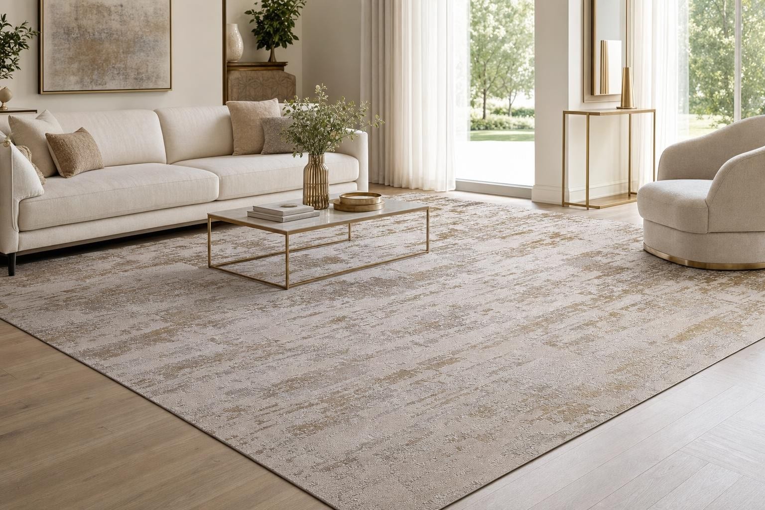 Ella B631H Square Beige/Silver/Gold
