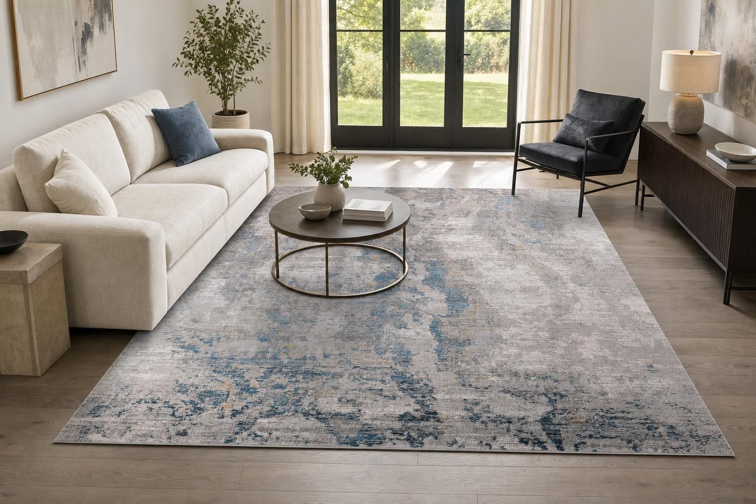 Aison B653B Square Blue/Gold/Gray/Silver