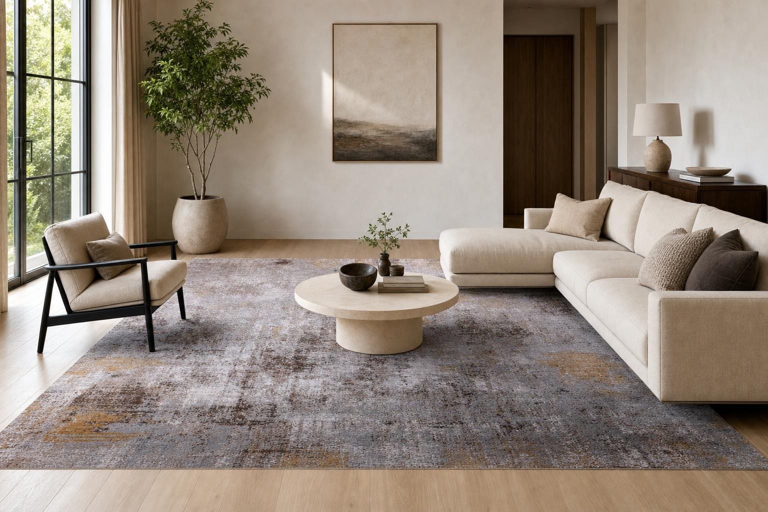Aison B475B Square Beige/Gray/Gold