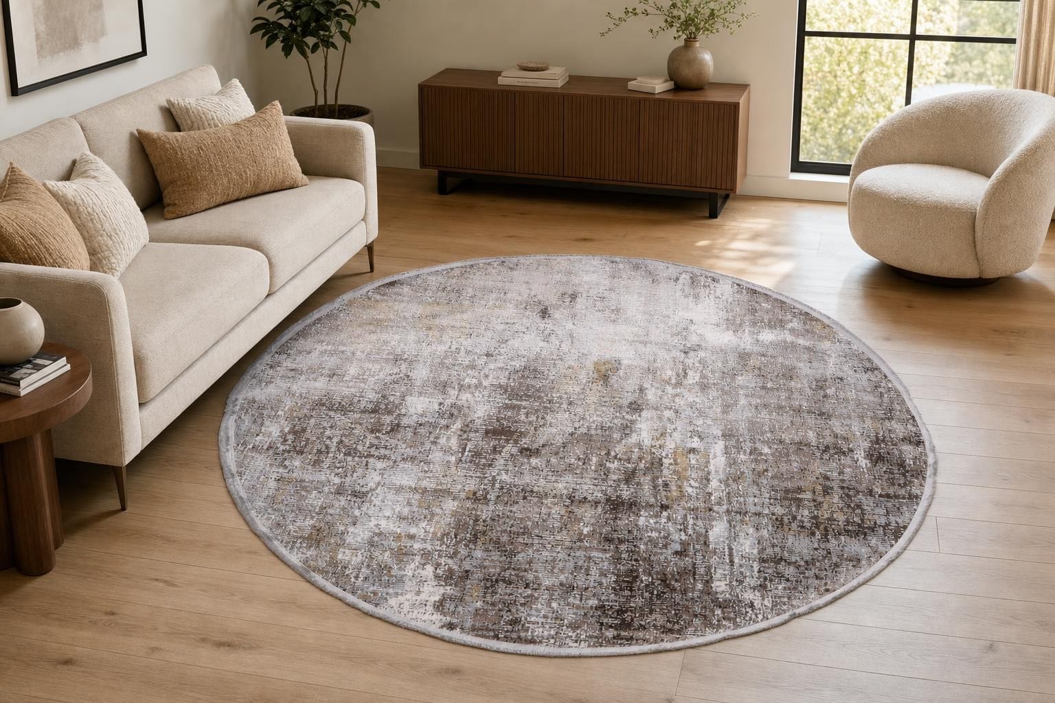 Aison B475B Round Beige/Gray/Gold