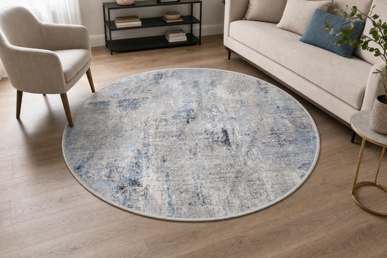 Oriana B173E Round Blue/Gray/Silver