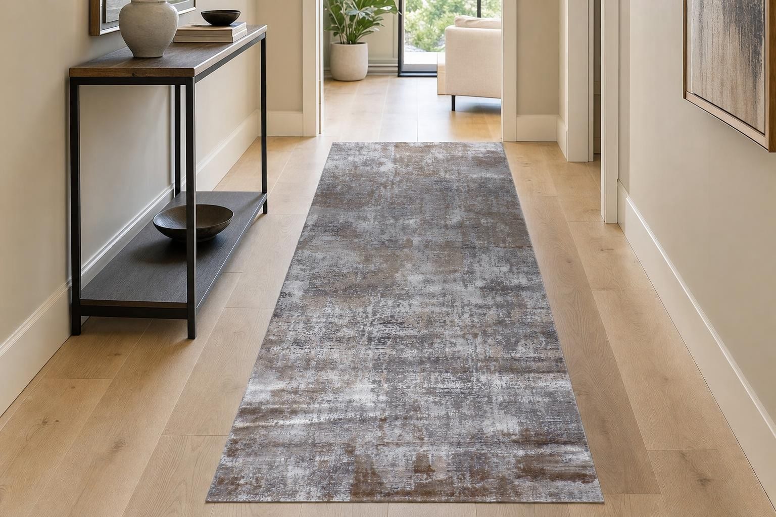 Oriana B173D Runner Beige/Gray/Silver