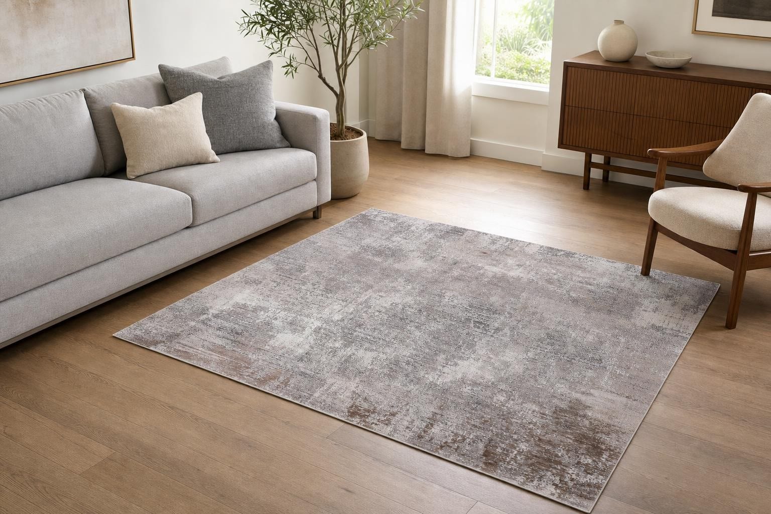 Oriana B173D Square Beige/Gray/Silver