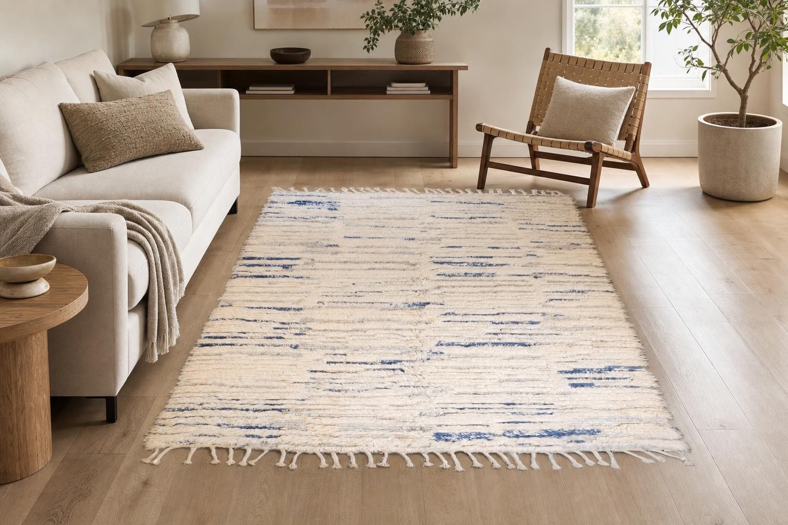 Shaggy 600010- Blue/Beige