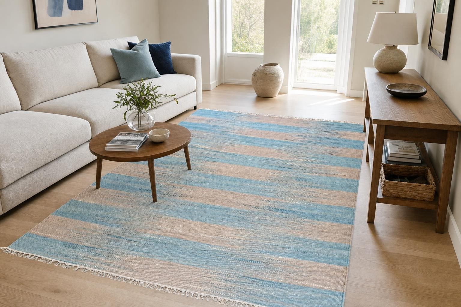 Kilim 60174- Blue/Gray