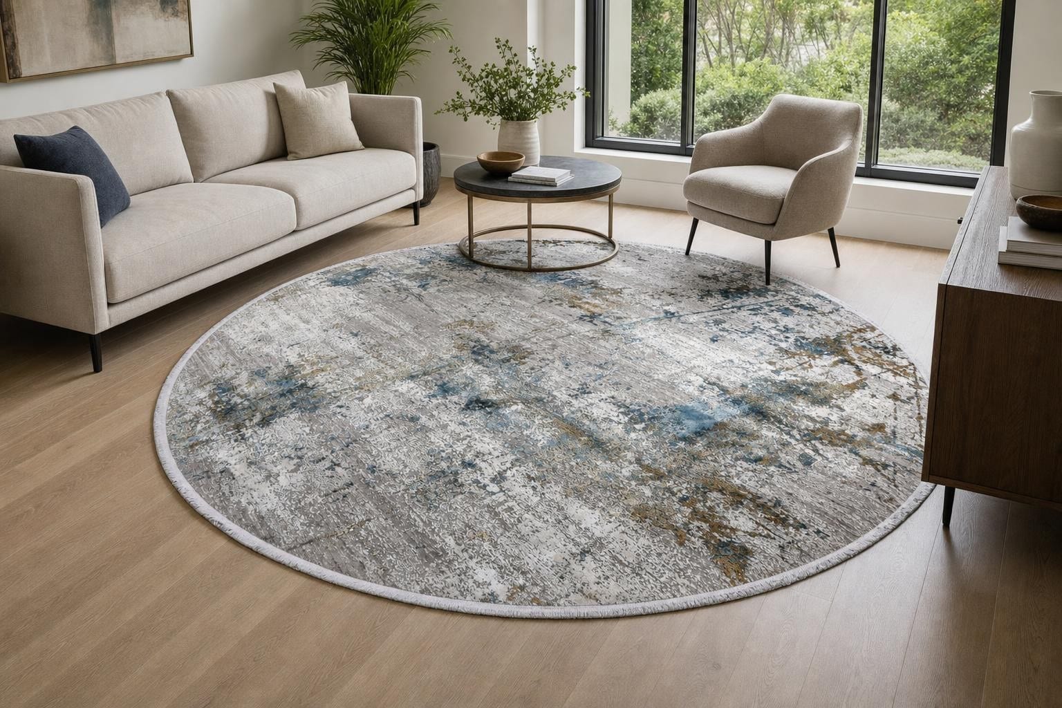 Lucia 1032A Round Blue/Bronze/Silver