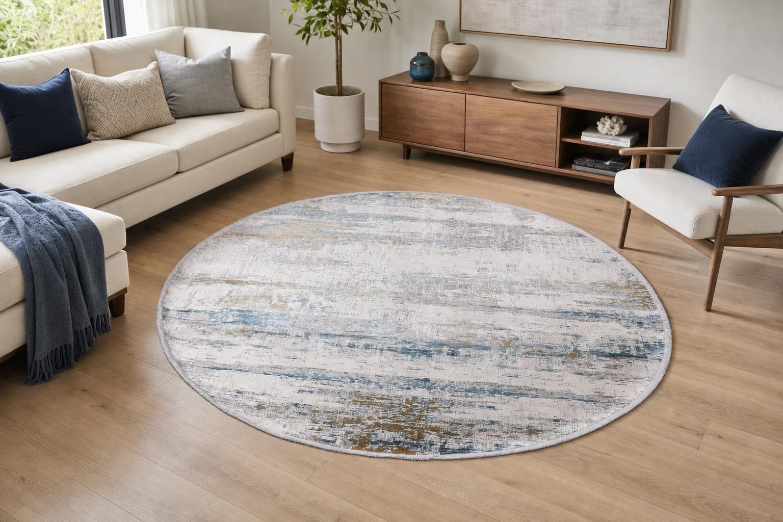 Lucia 1013A Round Blue/Bronze/Gray/Silver