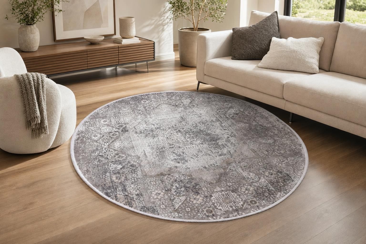 Alba Vintage MT040 Round Gray/Silver/Beige