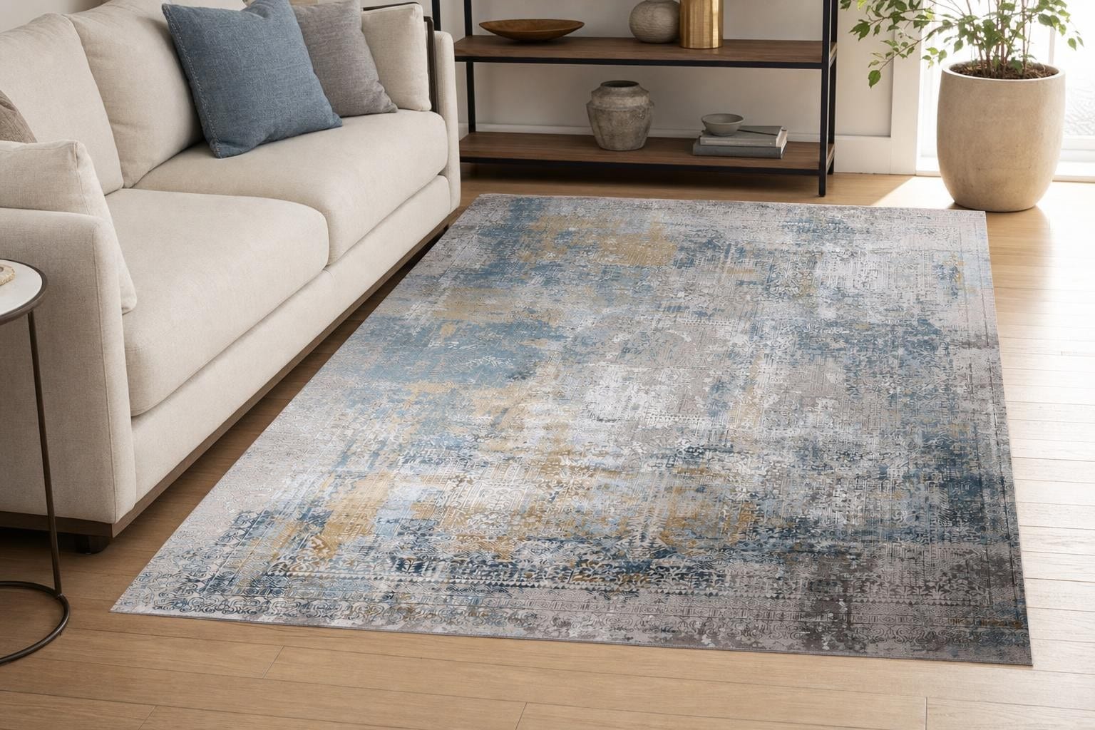 Lucia 1014A- Blue/Gold/Gray/Silver