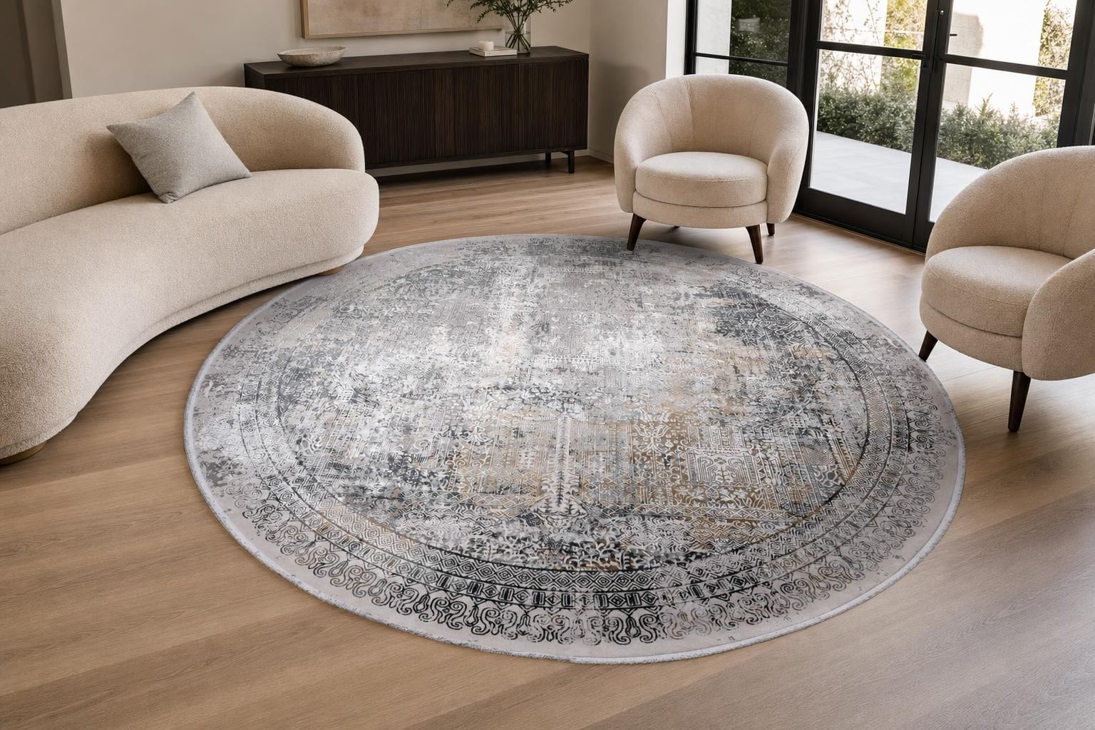 Lucia D148A Round Gray/Silver/Bronze
