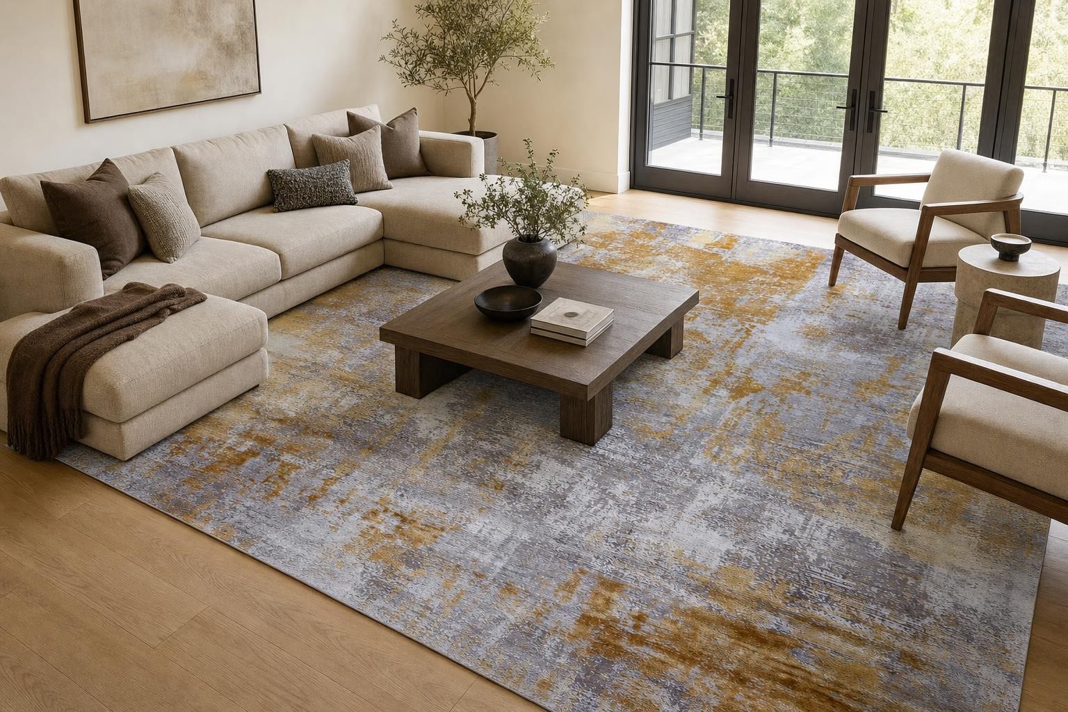Oriana B173C Square Gold/Gray/Silver